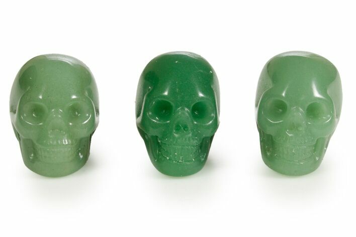 1.5" Polished Green Aventurine Skulls  - Photo 1